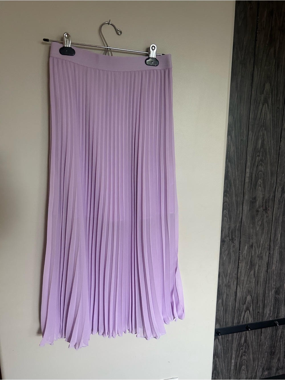 H&M Lavender Pleated Maxi Skirt